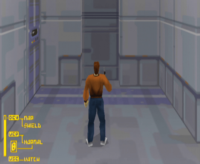 Fade To Black: Flashback back cover for Sega Dreamcast